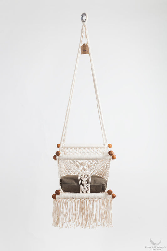 Timber & Cotton Baby Swing Chair. 100% Natural.