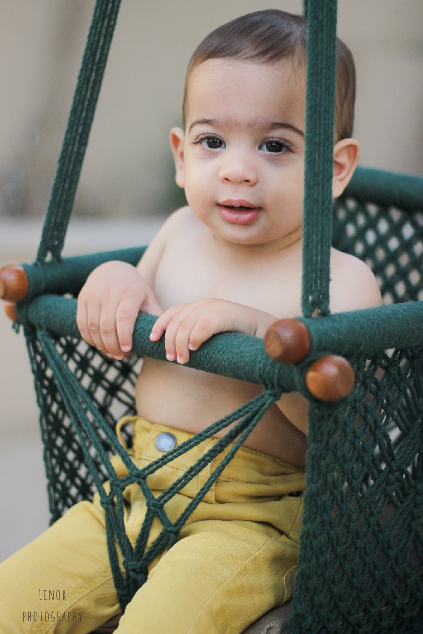 Baby Swing Chair in Dark Green