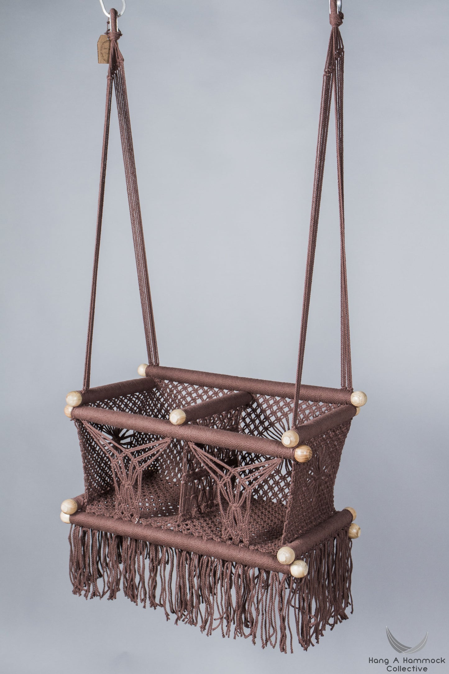 Twins Baby Chair - BROWN WITHOUT CUSHIONS
