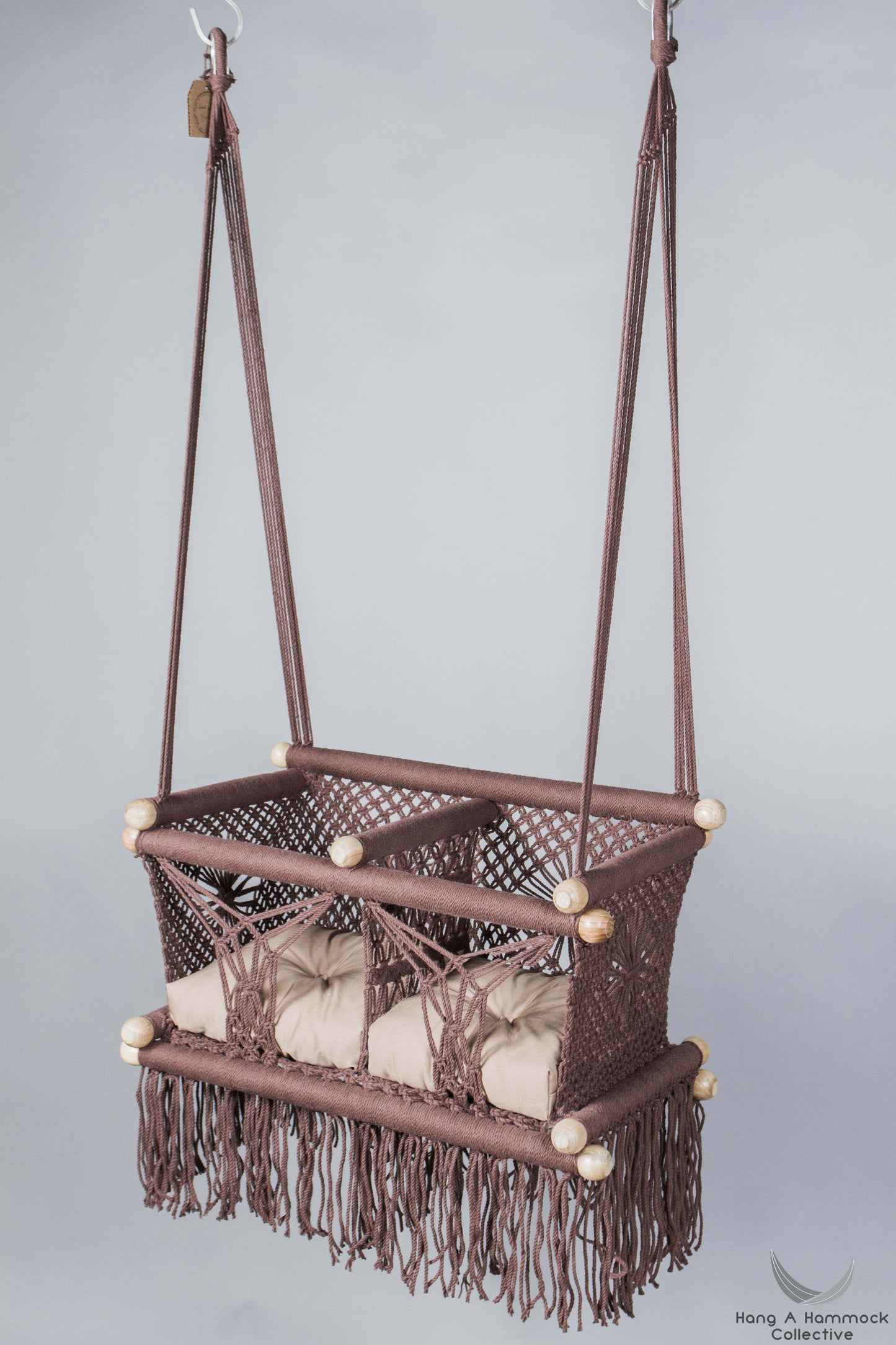 Twins Baby Chair - BROWN AND KHAKI CUSHIONS