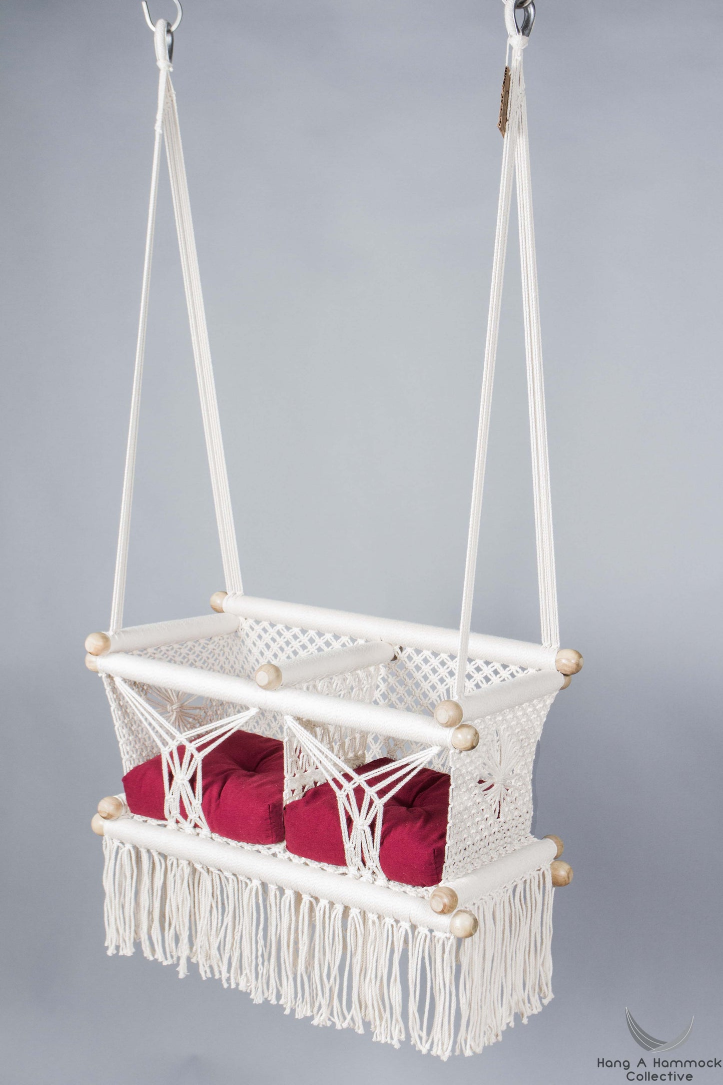 Twins Baby Chair - CREAM AND RED CUSHIONS