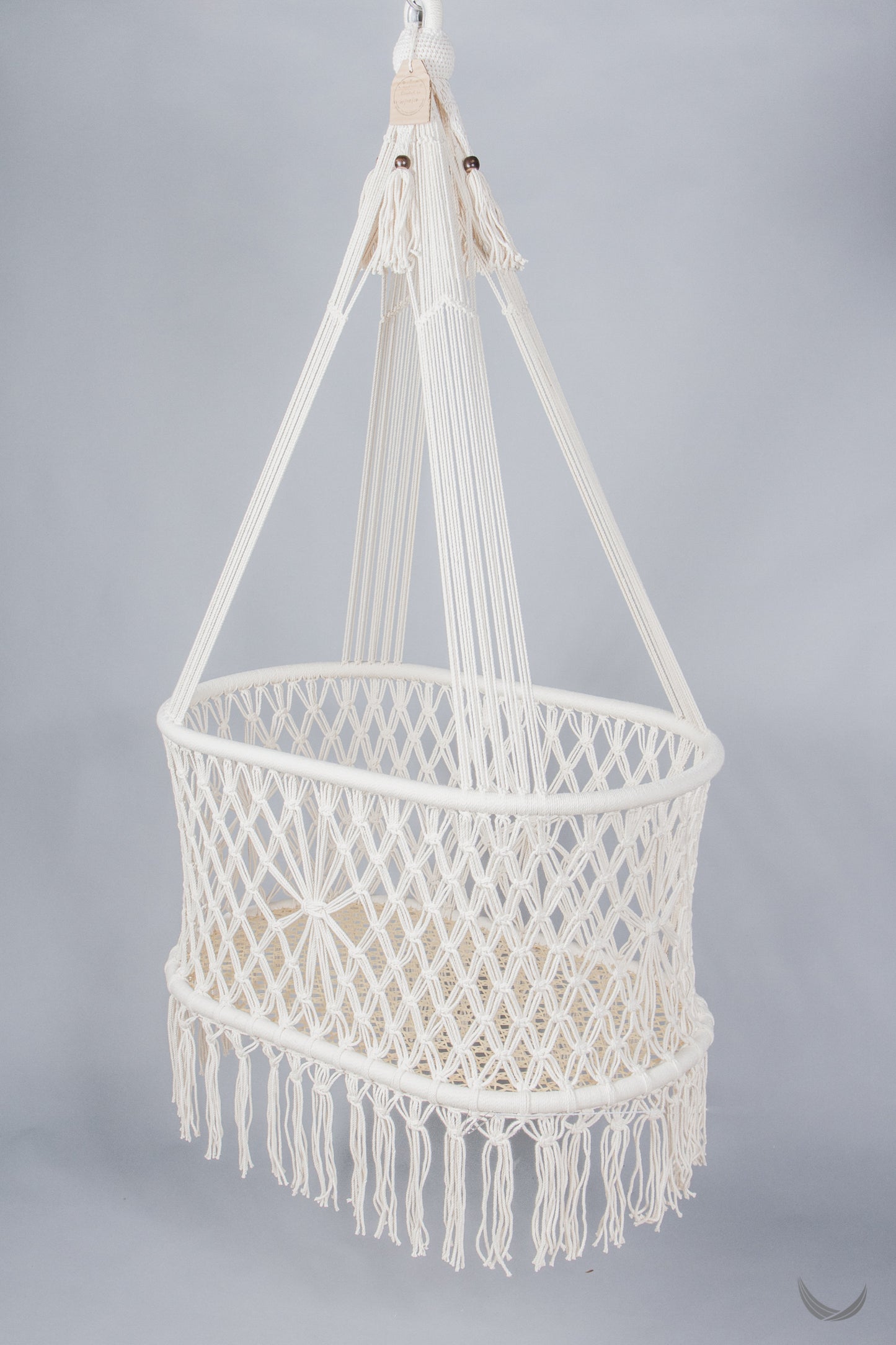 macrame hanging bassinet