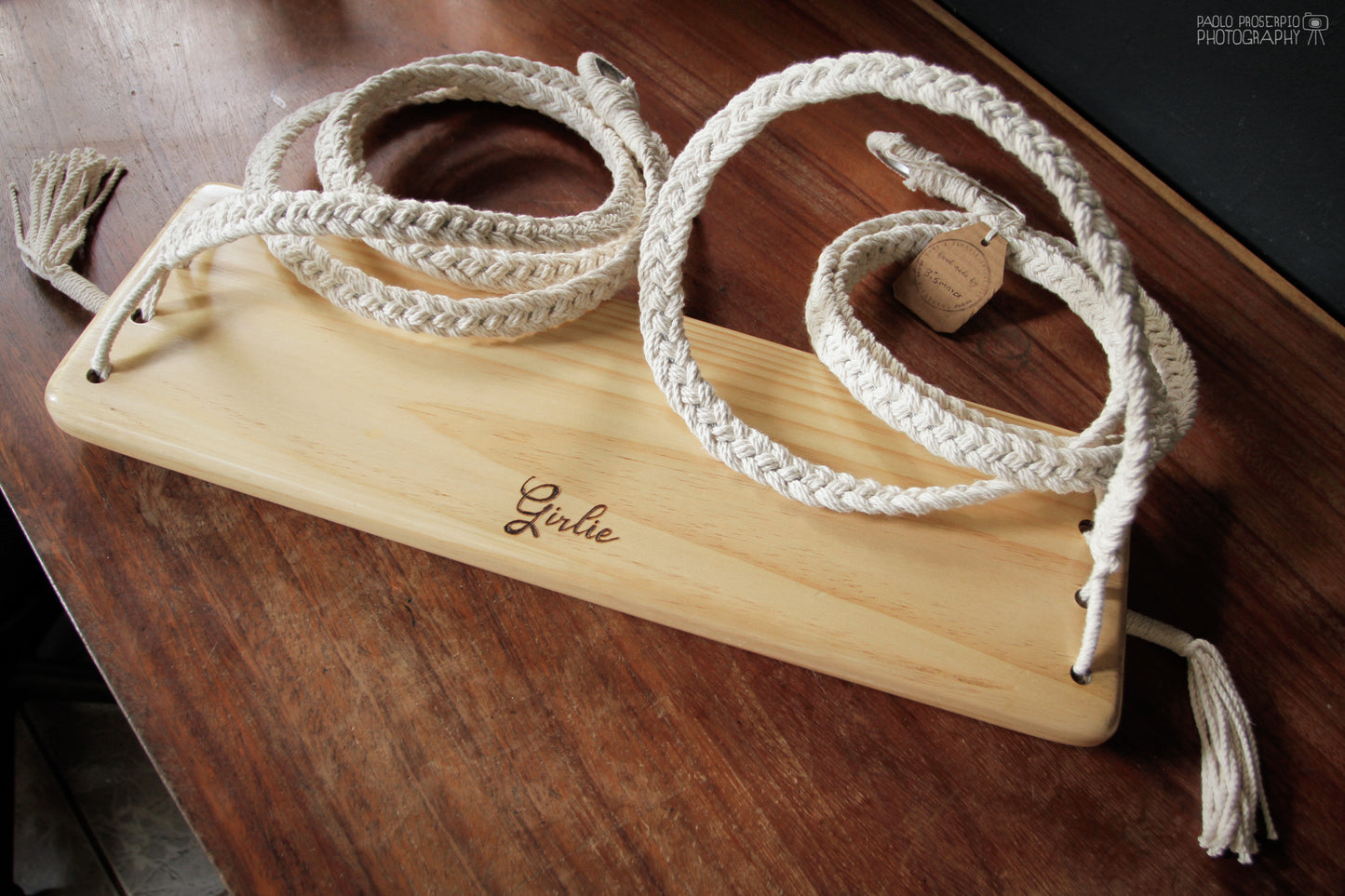 braided rope swing chair