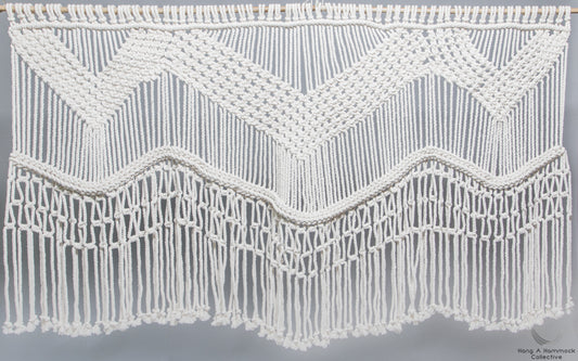 Wall Hanging in Macrame ivory cotton- studio picture