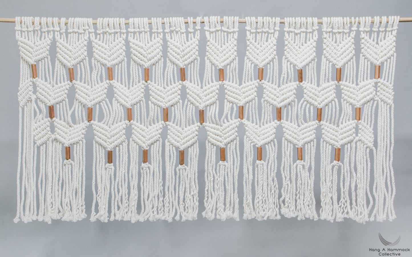 Wall Hanging in Macrame cotton and copper- studio picture