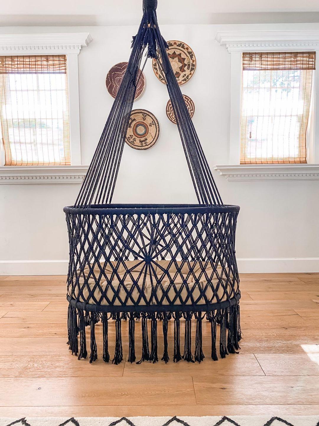 black color hanging bassinet