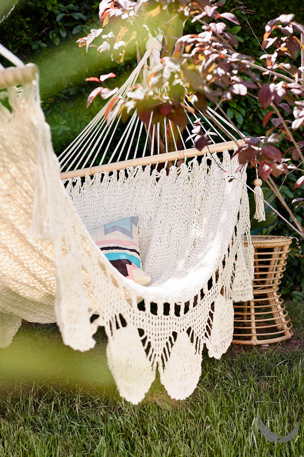 double bed hammock in the garden