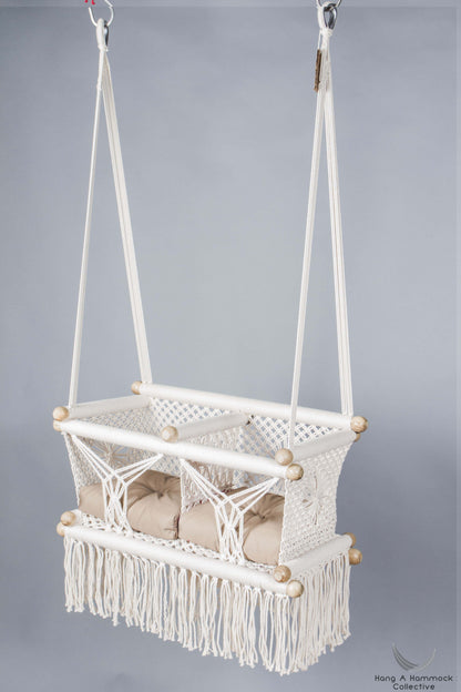 Twins Baby Chair - CREAM AND KHAKI CUSHIONS