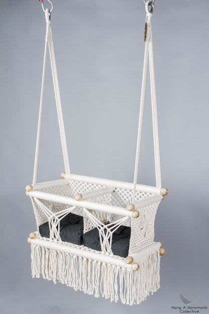 Twins Baby Chair - CREAM AND BLACK CUSHIONS