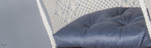 blue color half-moon cushion 