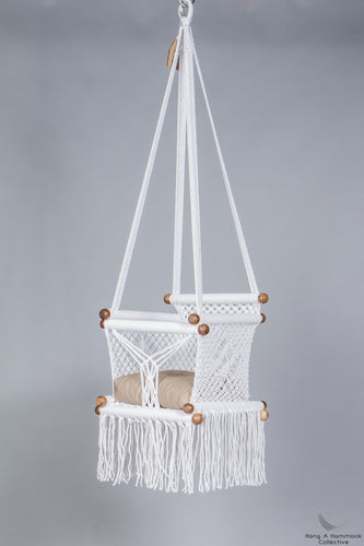 [hammocks and baby hanging chairs in macrame] - hangahammockcollective