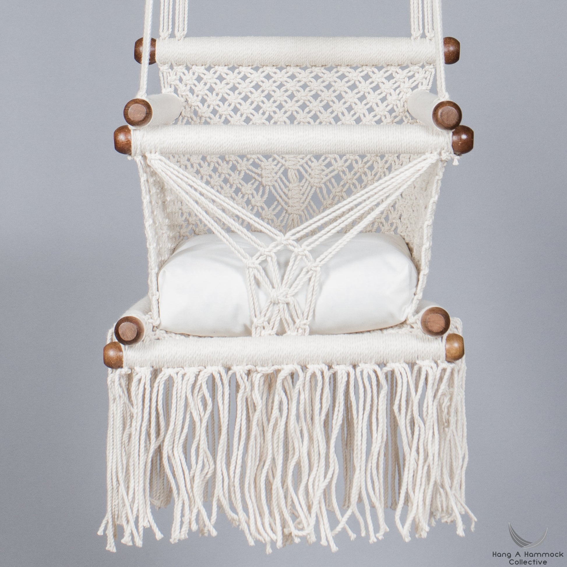 close-up of a ivory color baby chair pad