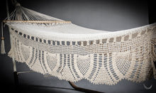 hammock crochet fringe model Nicaragua Mayangna - studio photo