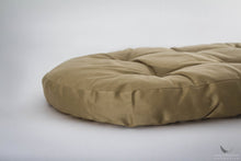 khaki color cotton mattress filled with cotton fibers - zoomed picture